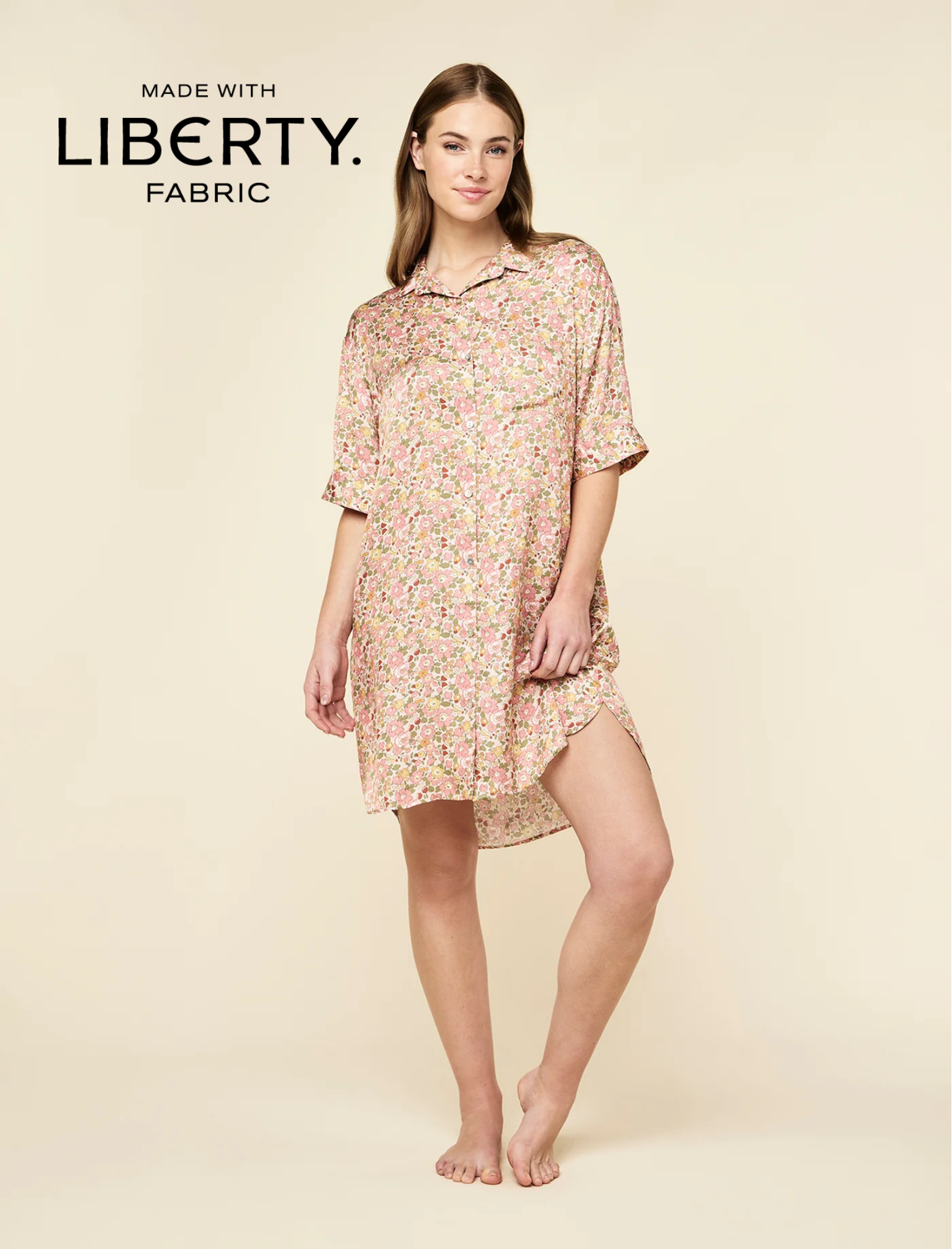 Betsy Fields Satin Nightshirt