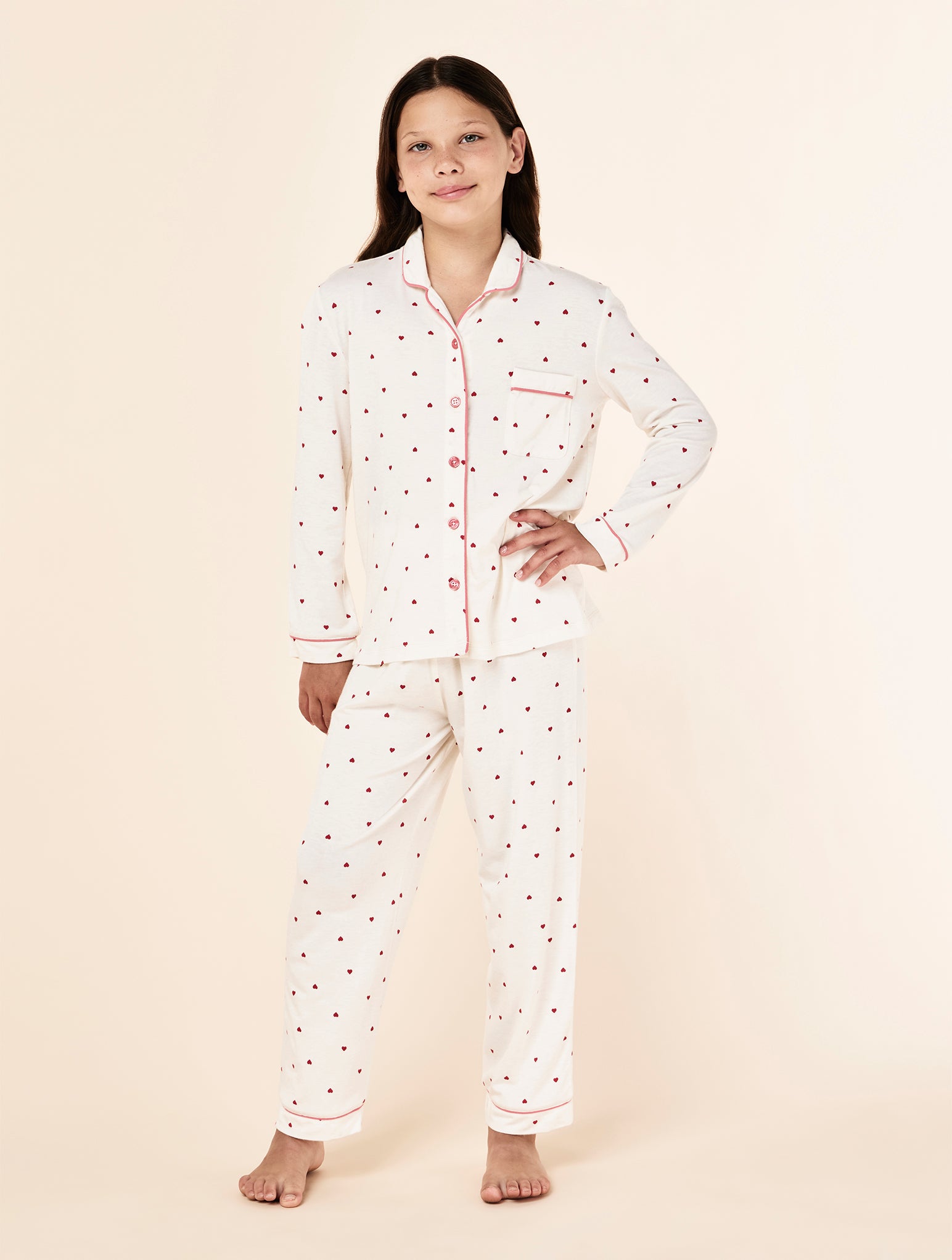 Girls Heart PJ Set