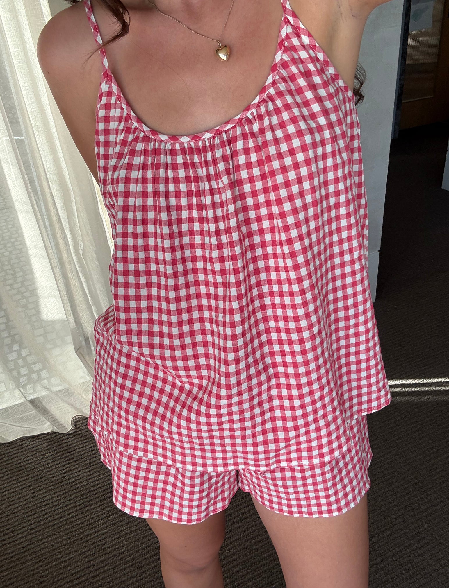 Seersucker Cami Boxer PJ Set