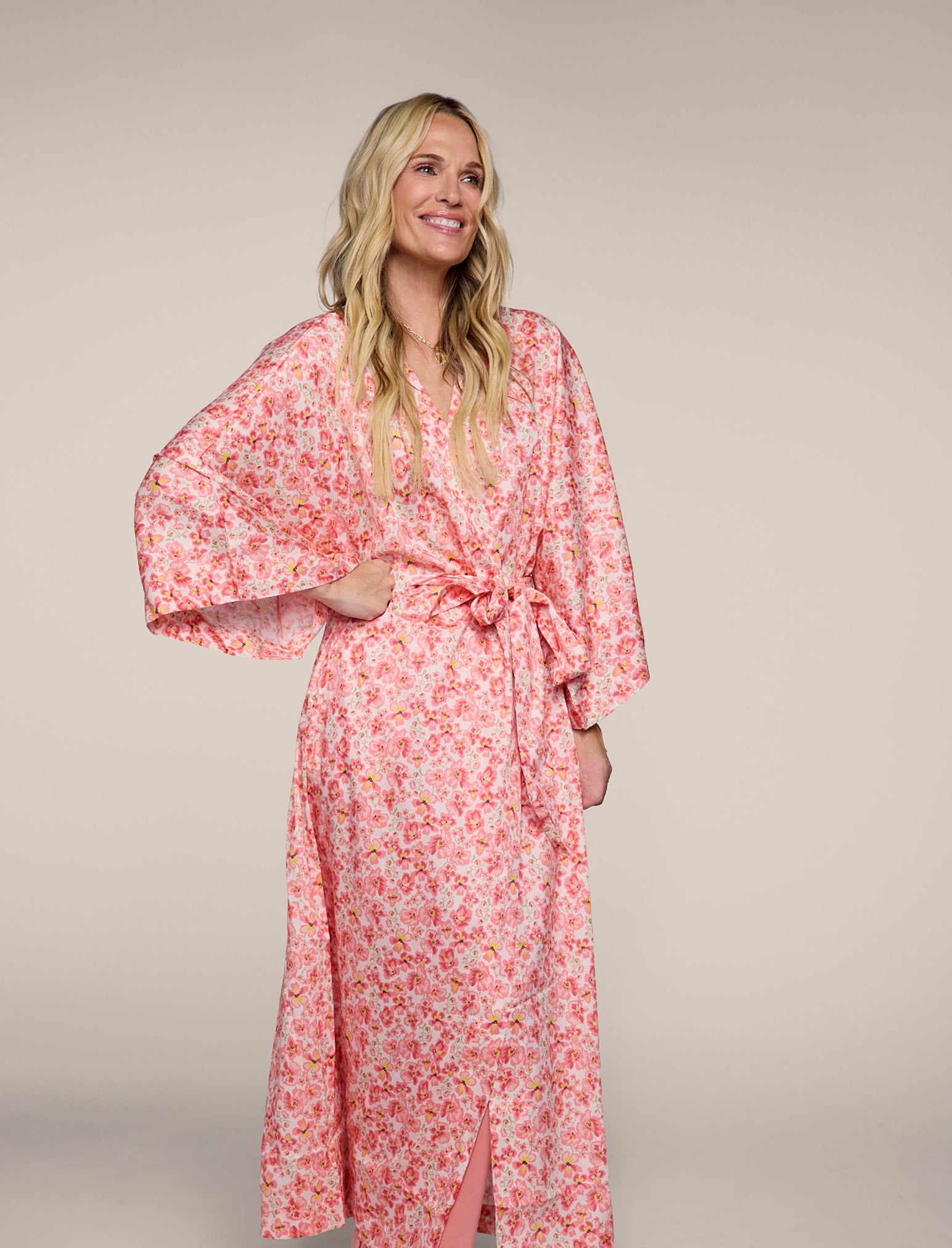 Molly Sims Cotton Kimono Maxi Robe