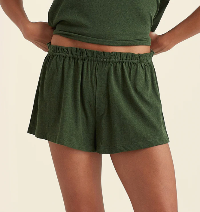 Jada Organic Cotton Knit Elastic-Waist Shorts