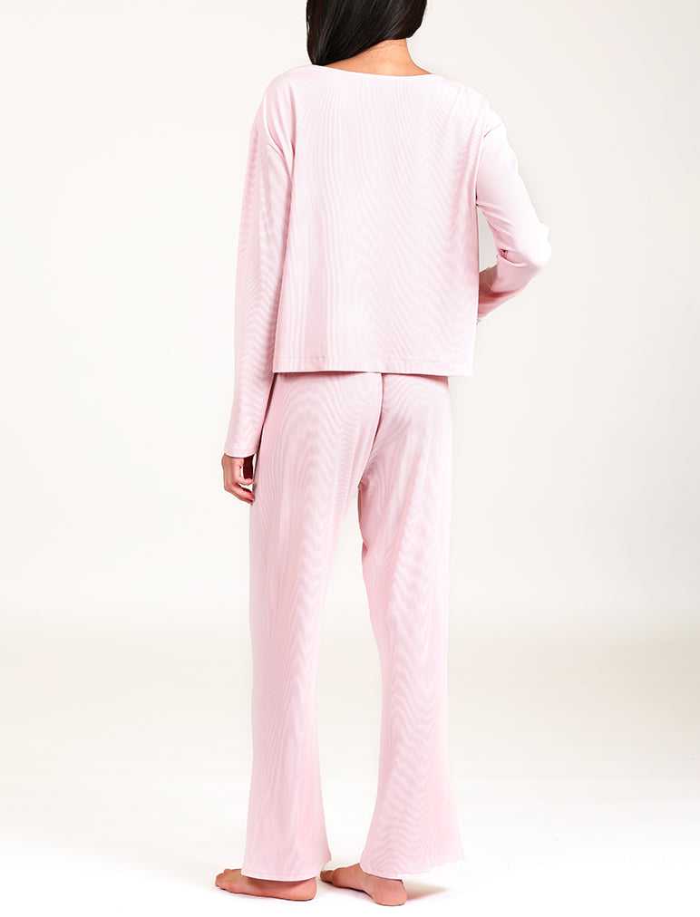 Luxe Rib Modal Boxy Tee and Wide Leg Pant